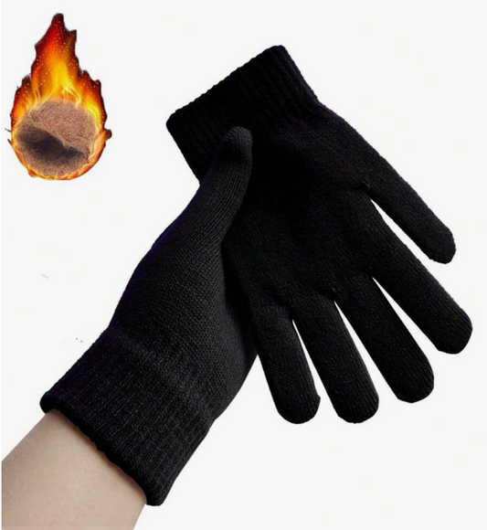 1 pair Unisex Winter Warm Coldproof Fleece Knitted Gloves