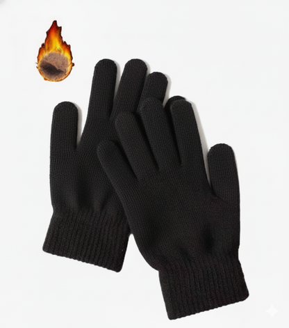 1 pair Unisex Winter Warm Coldproof Fleece Knitted Gloves